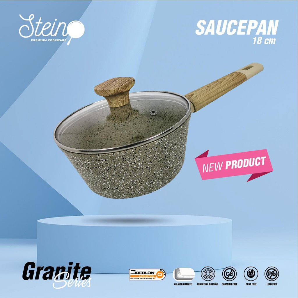 STEIN COOKWARE SAUCEPAN 18CM GRANITE SERIES