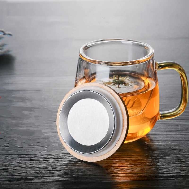 Gelas Cangkir Teh Kaca Tea Cup Mug with Infuser Filter - C225