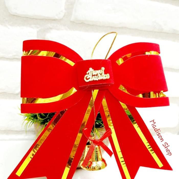 

Pita Natal Merah L Hiasan Parcel Kado Natal Dekorasi Pohon Natal Murah