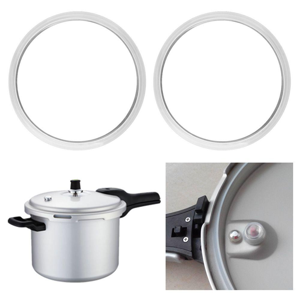 Suyo 2Pcs Cincin Segel Bahan Karet Silikon Warna Putih Ukuran 18 20 22 24 26CM Untuk Alat Masak