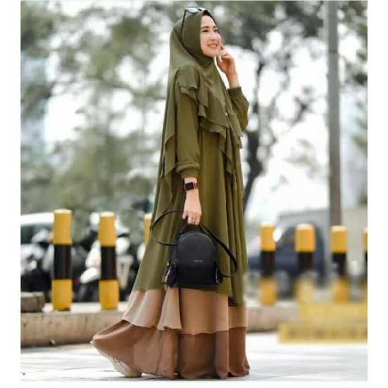 Gamis Havana Syari +Khimar (murah)