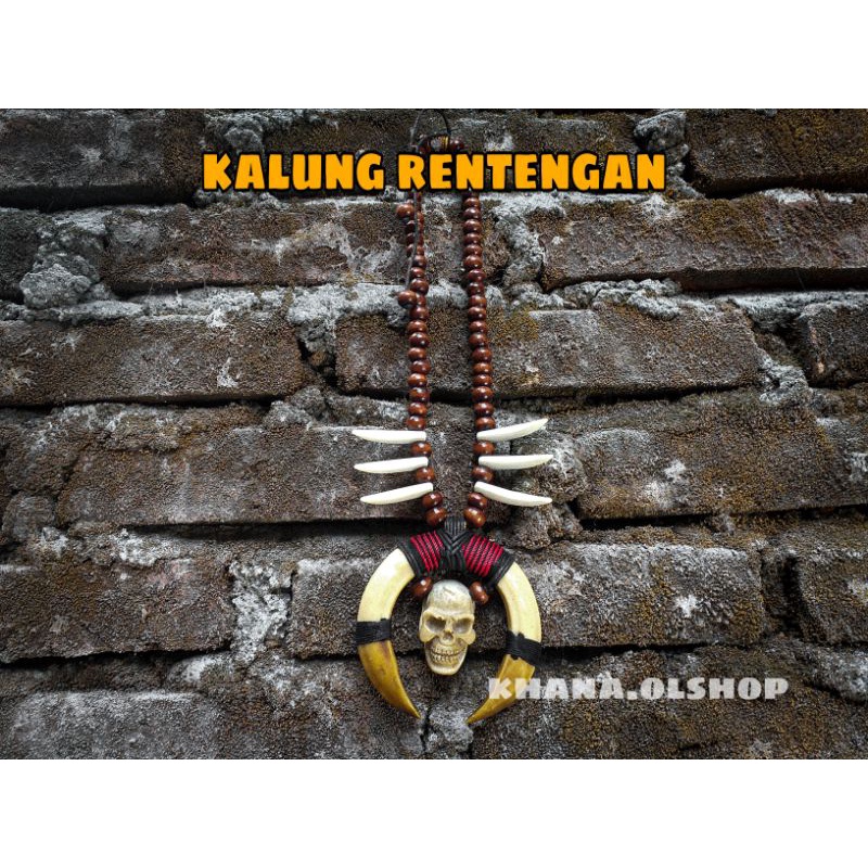 Kalung Taring Babi Etnik Dayak Kalimantan