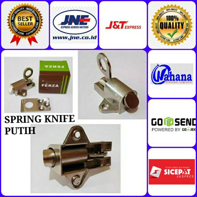 Jual Spring Knife Ferza Putih Grendel Jendela Selot Jendela