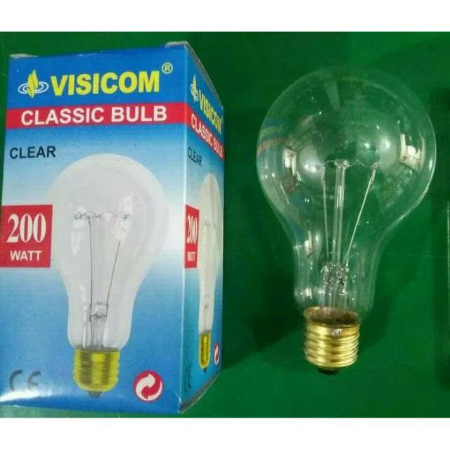 Visicom Classic Bulb 200 watt lampu Bolam 200W Visicom bolam pijar super terang bolam pemanas 200w