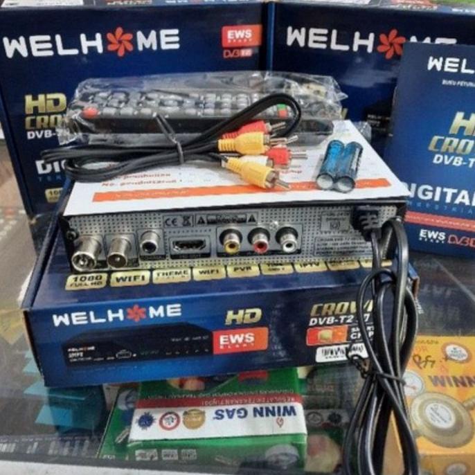 Set Top Box STB Crown Welhome Penerima Siaran Televisi Digital Murah