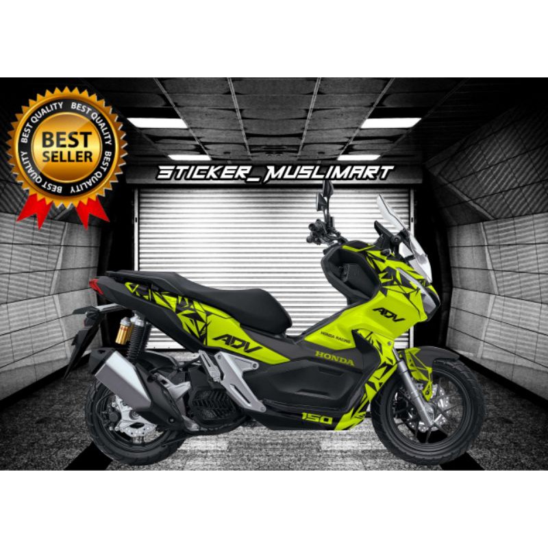 Sticker Decal ADV 150 Full Body Variasi Hijau Stabilo