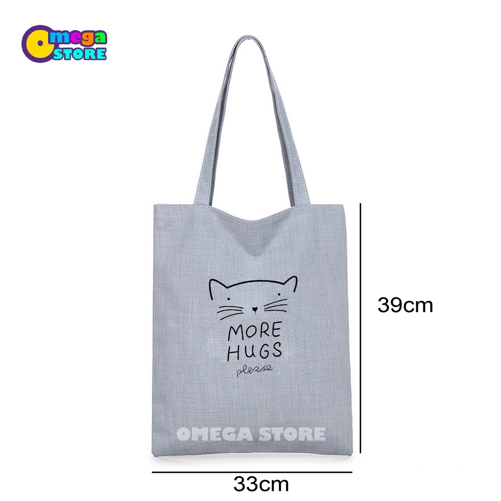 [O&amp;S] Tote Bag Tas Jinjing Wanita Resleting Kpop Bahan Kanvas High Quality Tas Slempang Sekolah-OS186