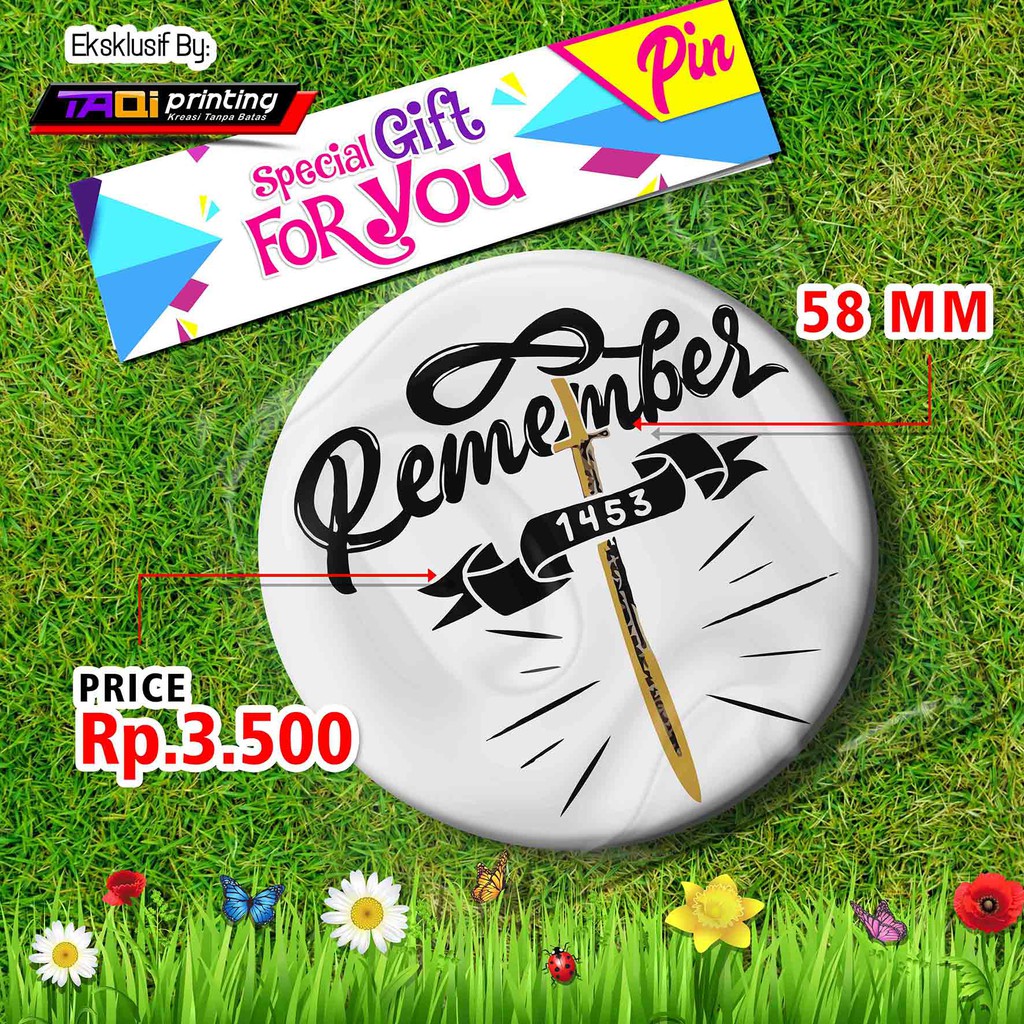 Pin Dakwah Remember 1453 Size 58mm