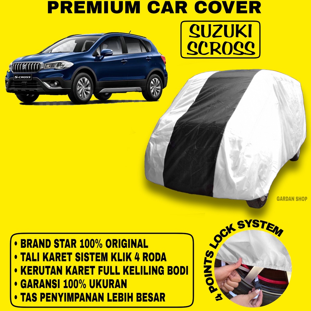 Body Cover SUZUKI SCROSS SILVER HITAM Penutup Bodi Mobil Suzuki Scross Waterproof PREMIUM
