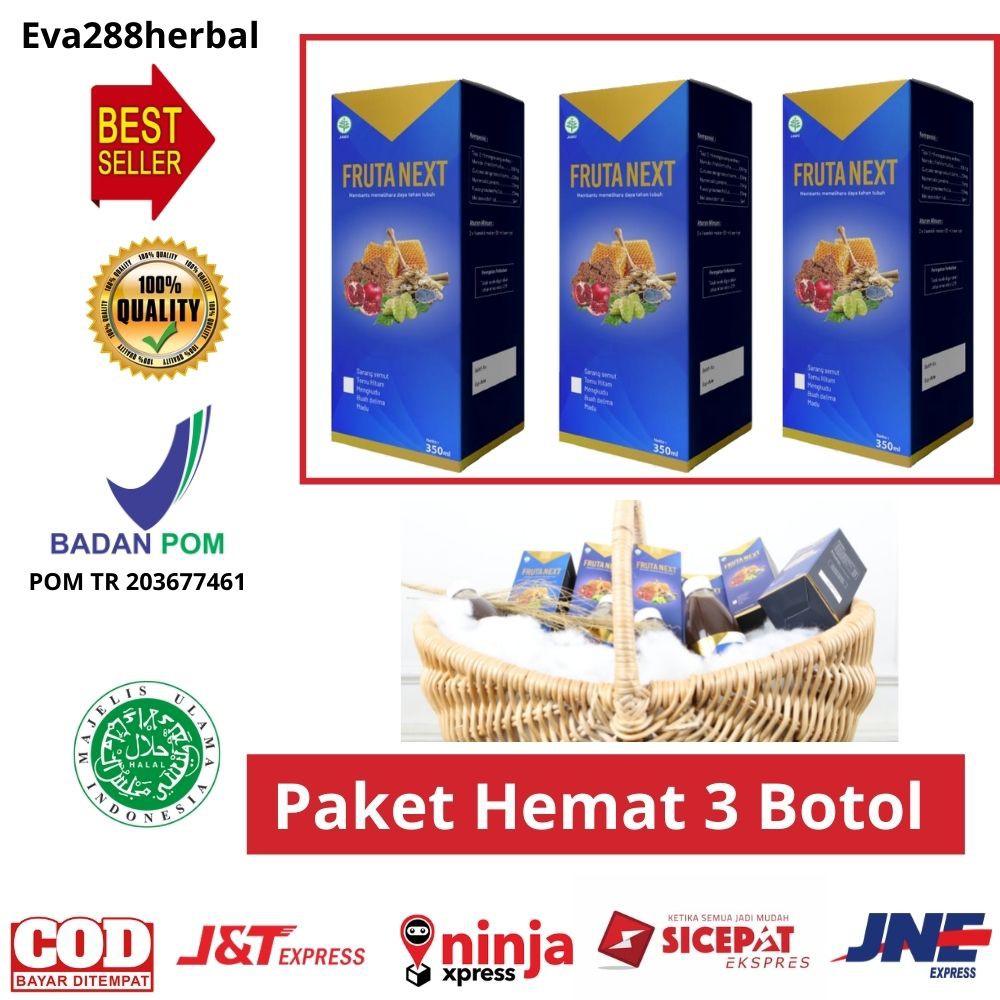 Paket 3 Botol Obat Herbal Frutanext 100% Original Bisa COD