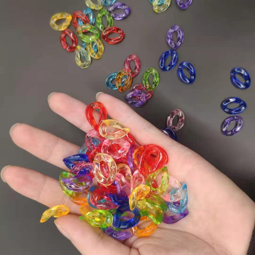 20pcs Rantai Plastik Akrilik 16x20mm Untuk Masker diy