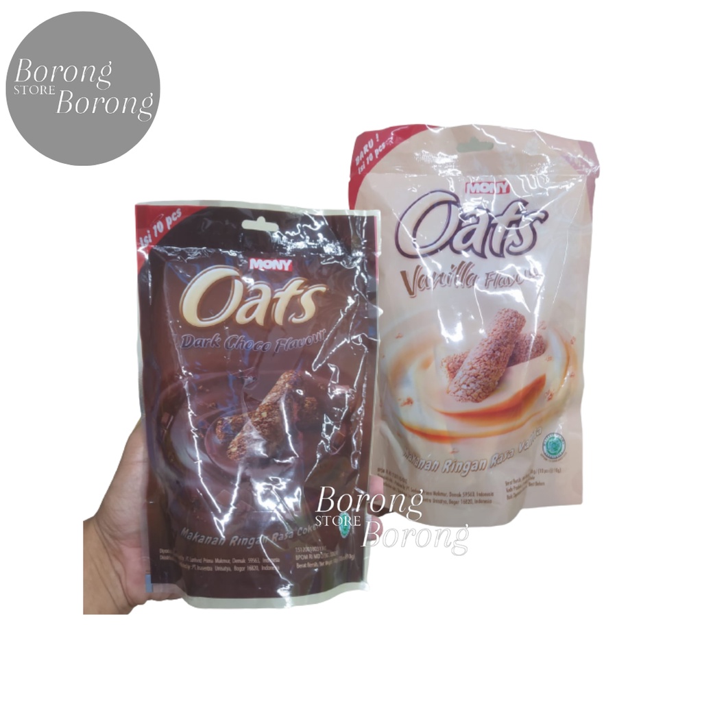 

Mony Makanan Ringan Oats Rasa Dark Cokelat dan Vanila 10 pcs