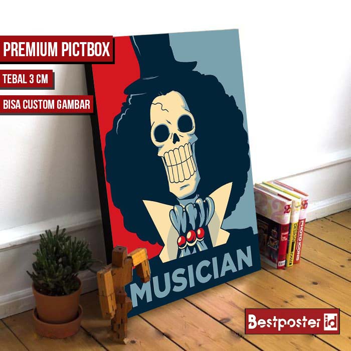 BROOK ONE PIECE Poster Dinding - Pop Art ANIME PICTBOX081
