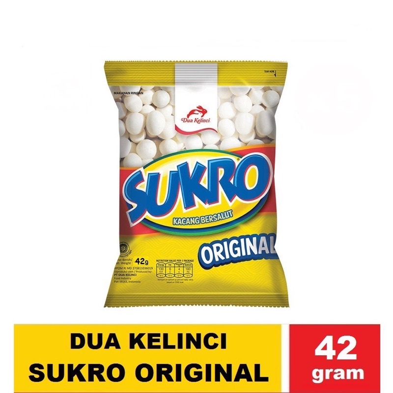 

DUA KELINCI KACANG SUKRO ORIGINAL 42 GR - ( HARGA PER 10 BUNGKUS )