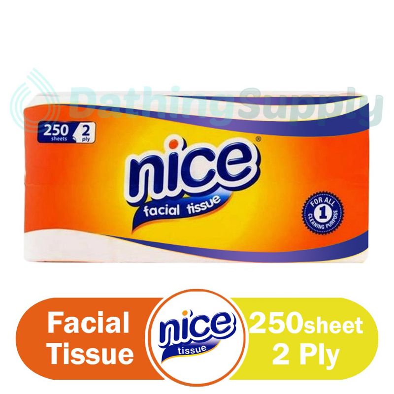 nice facial tissue   tisu nice 250 sheets 2 ply