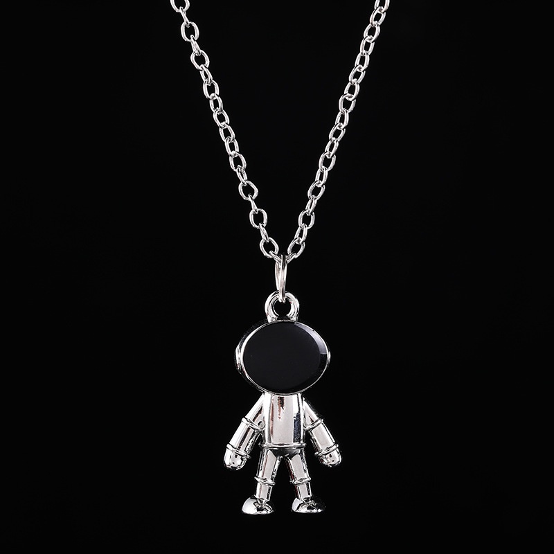 Kalung Liontin Robot Astronot Gaya Korea Untuk Pria Dan Wanita