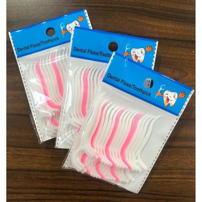 Dental Floss Toothpick Tusuk Gigi Benang ini hrg 1pak= Isi 24 pcs