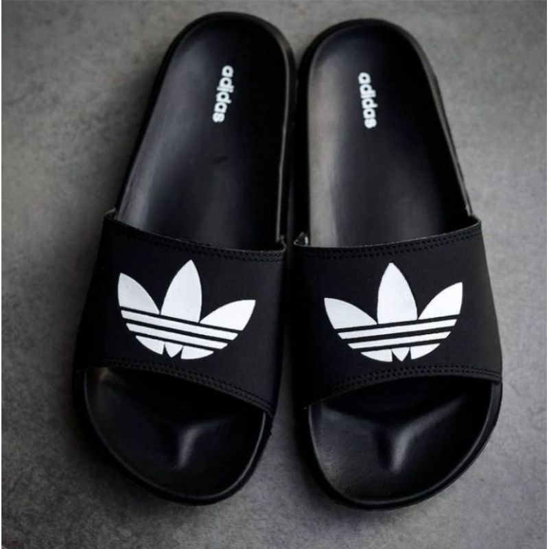 Sendal Slide Adidas Hitam Putih Sandal Slip On Pria dan Wanita Terlaris