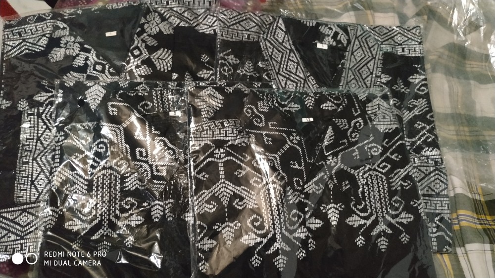 Batik Couple Ayah Dan Anak Anjani Silver Sarimbitan Seragam