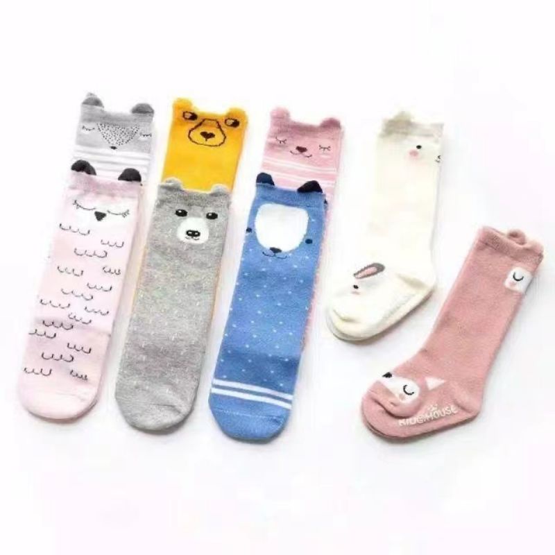 UNIKID Kaos Kaki Korea Bayi Lucu Panjang Premium / Kaos Kaki Anti Slip Bayi