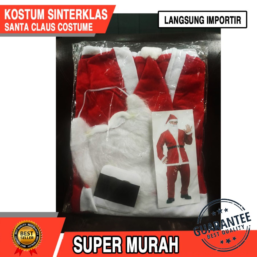 Kostum Sinterklas Santa Clause Costume - Baju Sinterklas BEST QUALITY