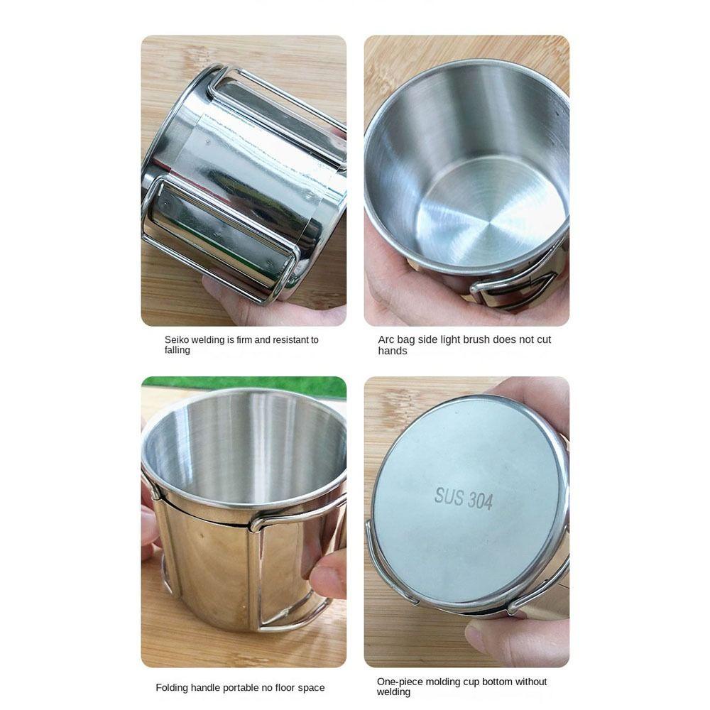 Lanfy Mug Stainless Steel Gaya Industri Hiking Outdoor Tools Camping Metal Travel Mug Retro Mug