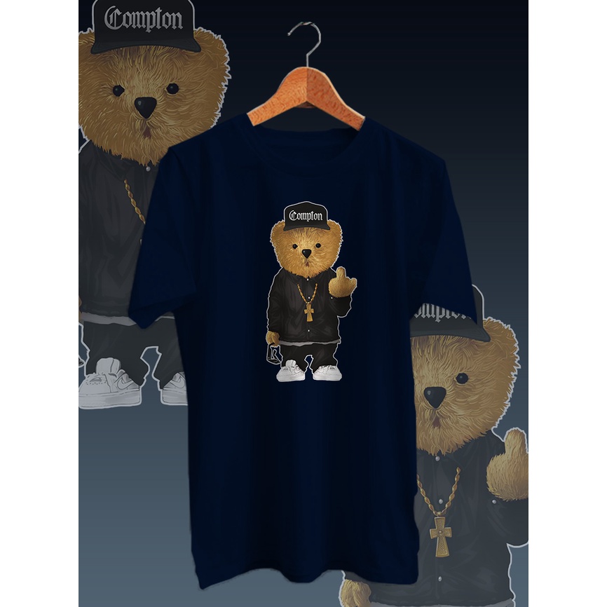 KAOS DISTRO PRIA&quot;FVCK BEAR&quot;/kaos terbaru pria/t-shirt combed 30s/kaos gambar motif print