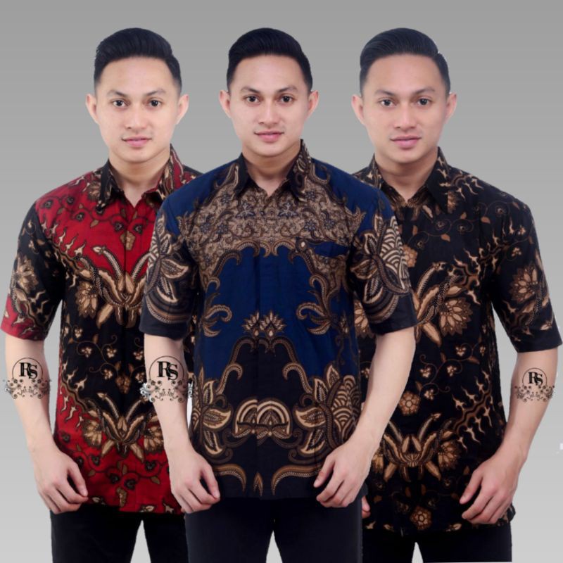 COD Kemeja Batik Lengan pendek