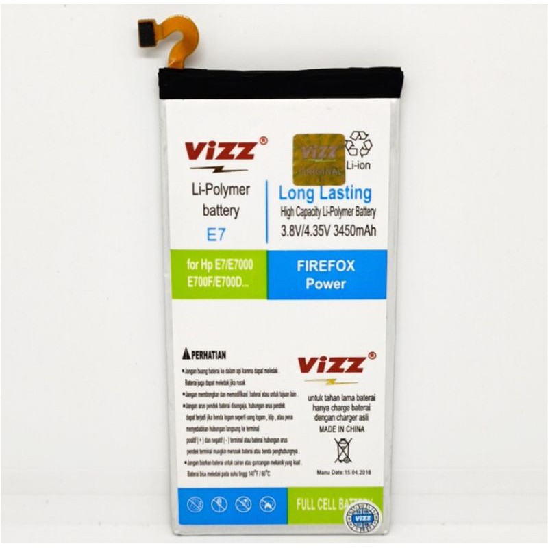 Baterai Batre Vizz Samsung Galaxy E7 / E700 Original Vizz