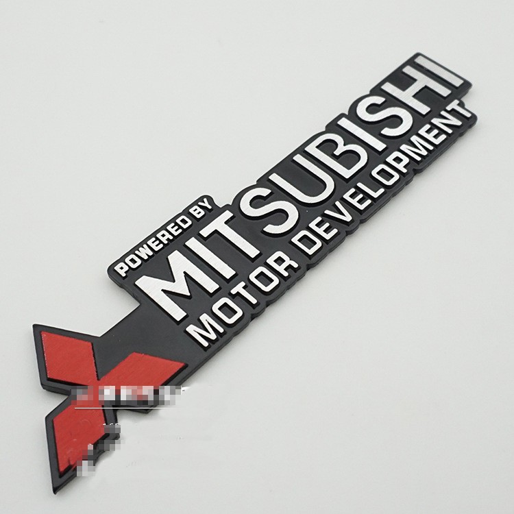 1 x Ralliart Car 3D Side Fender Rear Trunk Emblem Badge Sticker For Mitsubishi