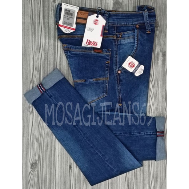 CELANA PANJANG PRIA SOFTJEANS HUGOGHOST KARET KANTONG TEMPEL