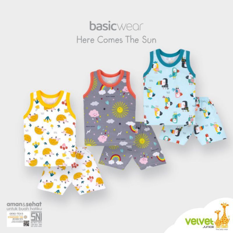 Velvet Junior Stelan Singlet Motif Here Comes The Sun