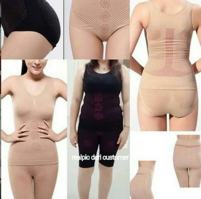 MONALISA SLIMMING SUIT WITH INFRARED 1 SET ISI 3 KORSET BAJU PELANGSING UNTUK GYM SENAM OLAHRAGA