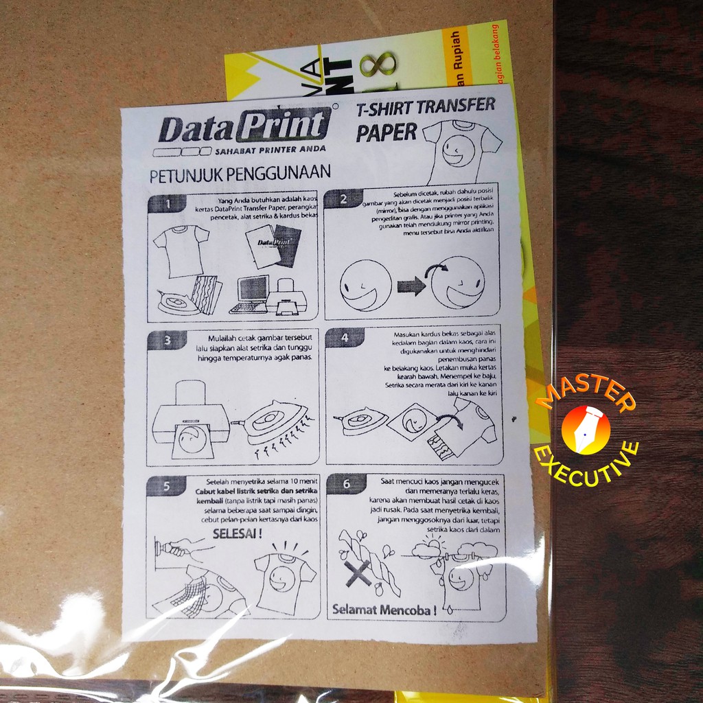 [Pak - 5 Lembar] Data Print T-Shirt Transfer Paper 120 gsm A4 / DP-TS-120-A4 Dataprint