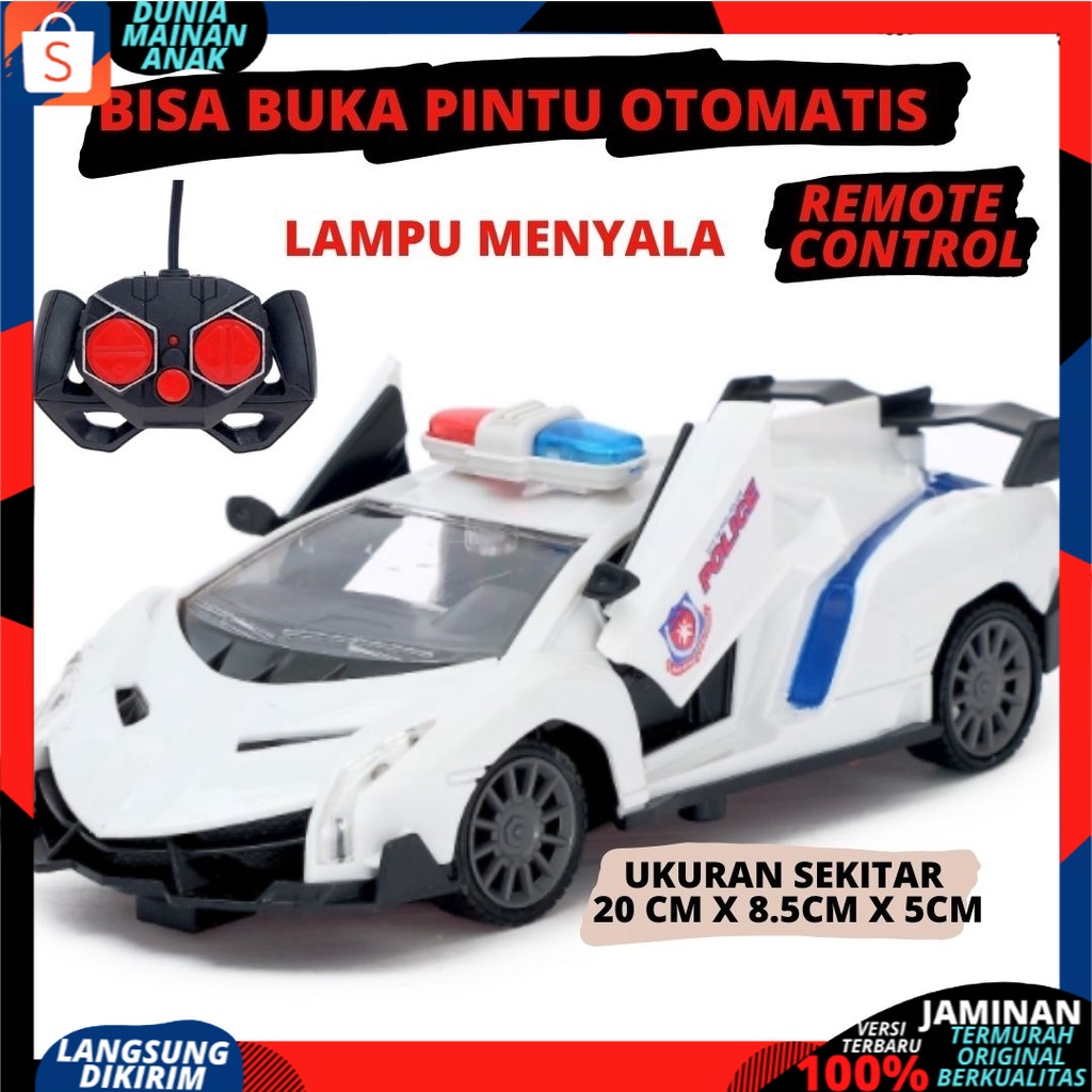 MAINAN MOBIL REMOT KONTROL BUKA PINTU RC MOBIL POLISI / REMOTE CONTROL POLICE CAR TERBARU