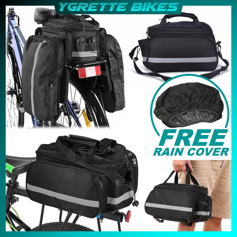 YGRETTE - Roswheel Tas PANNIER Sepeda Bicycle Rear Carrier Bag 600D Polyester 8L TOURING COMMUTING COMMUTER TAS BELAKANG