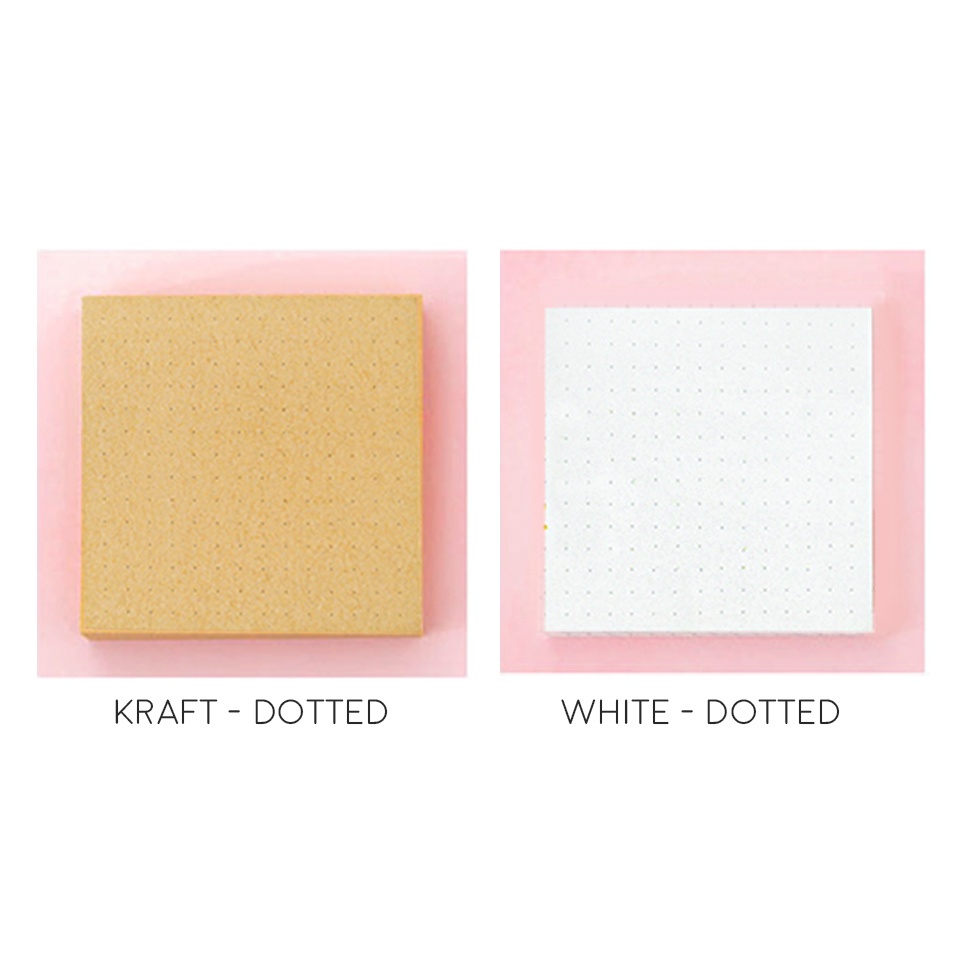 Memopad Memo Brown White Basic Vintage Simple Kraft Putih Mini / Memo notes - Kraft or White Kertas Catatan Pengingat