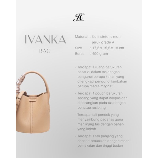 Free Pouch Ivanka Bucket Bag Jims Honey Tas Selempang Wanita Import