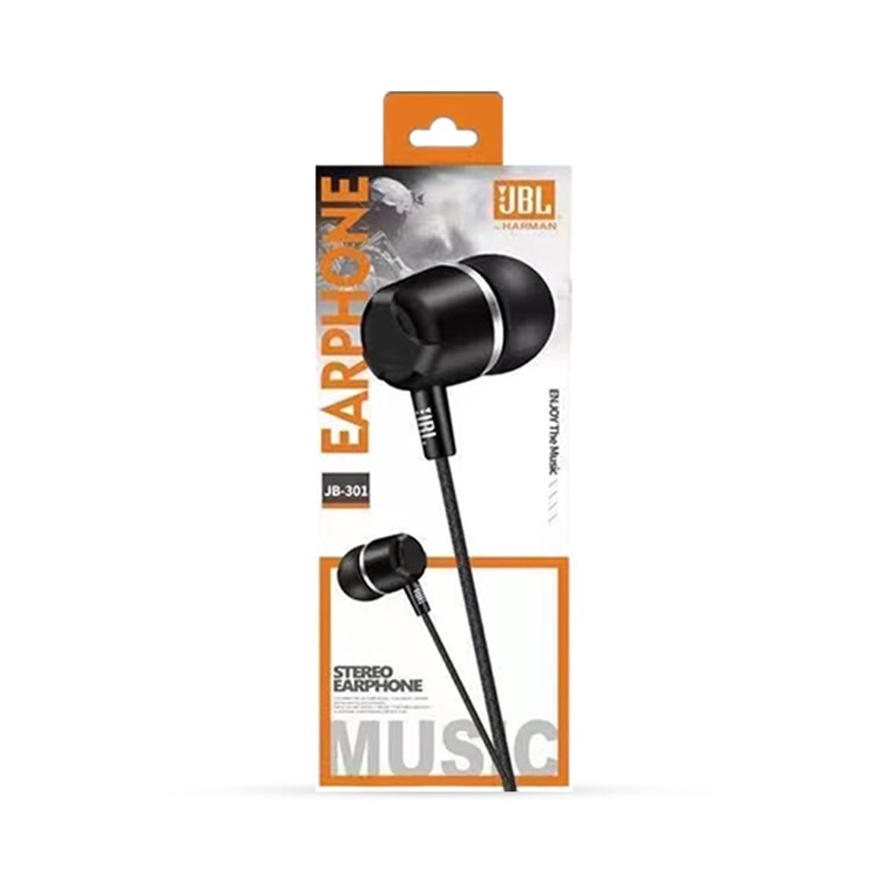 HANDSFREE SUPER BASS BRAND JB J-301 JB J-303 JB J-305 JB J-306 WARNA BLACK ONLY SUARA MANTAP