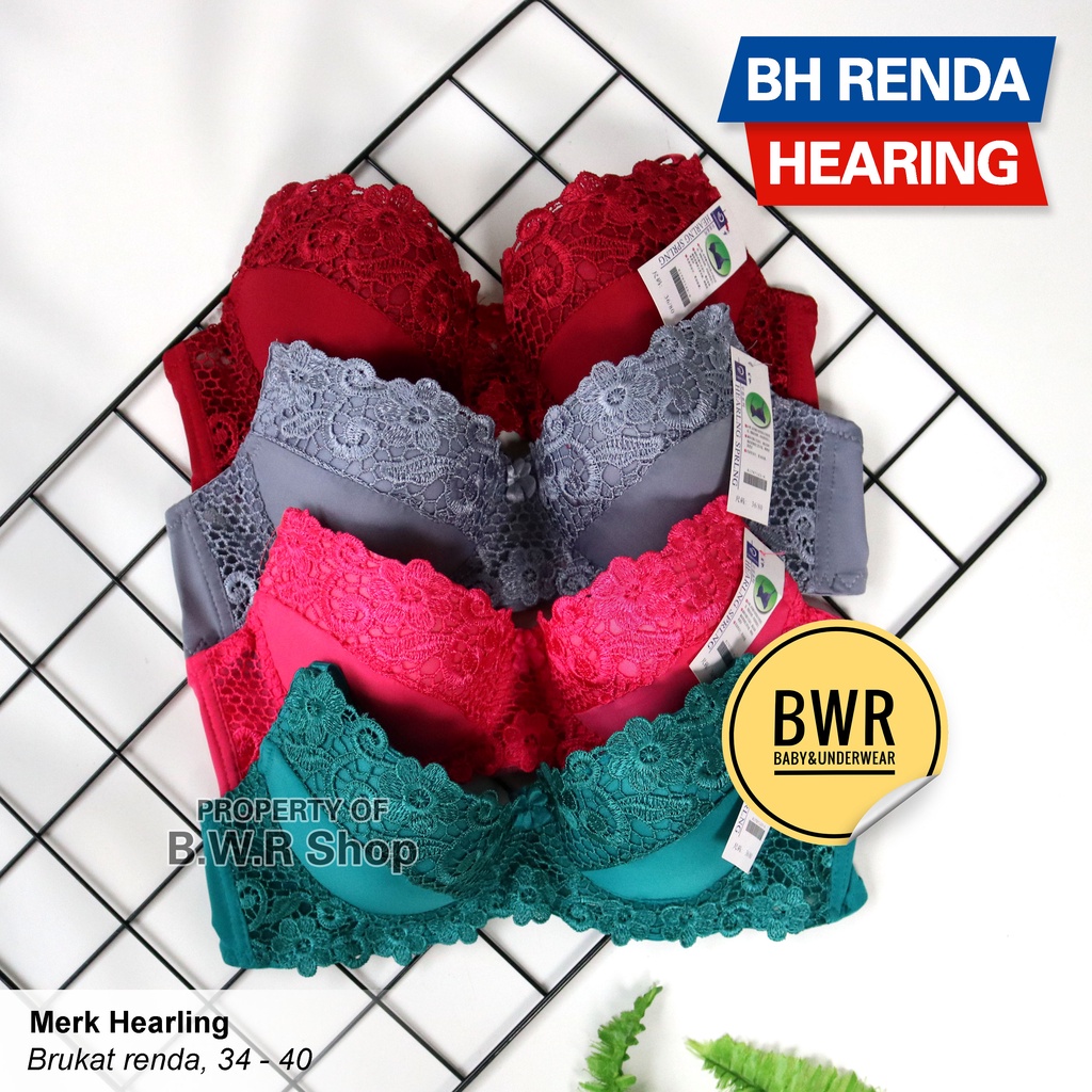 BH HEARING 313 | Bra Renda Busa Kawat | Bra Wanita Renda Kancing Dua | HEARING SPRING