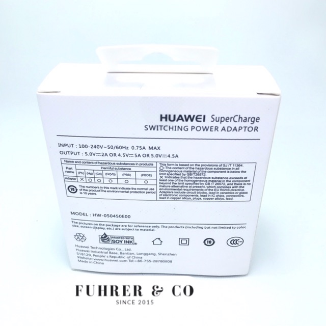 Charger Adaptor Huawei SuperCharge 4.5A Mate 20 Lite P30 P20 Pro