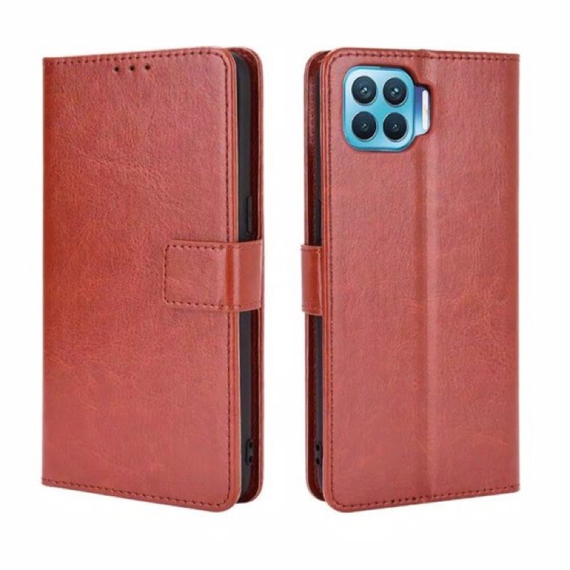 OPPO A15/A53/A33/RENO 4/4F PREMIUM FLIP LEATHER CASE DOMPET SLOT CARD MAGNETIC