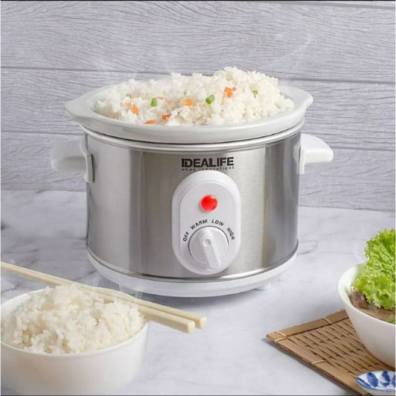 Slow Cooker 2.5 Liter - Tungku Elektrik IDEALIFE IL325 ORIGINAL &amp; GARANSI RESMI