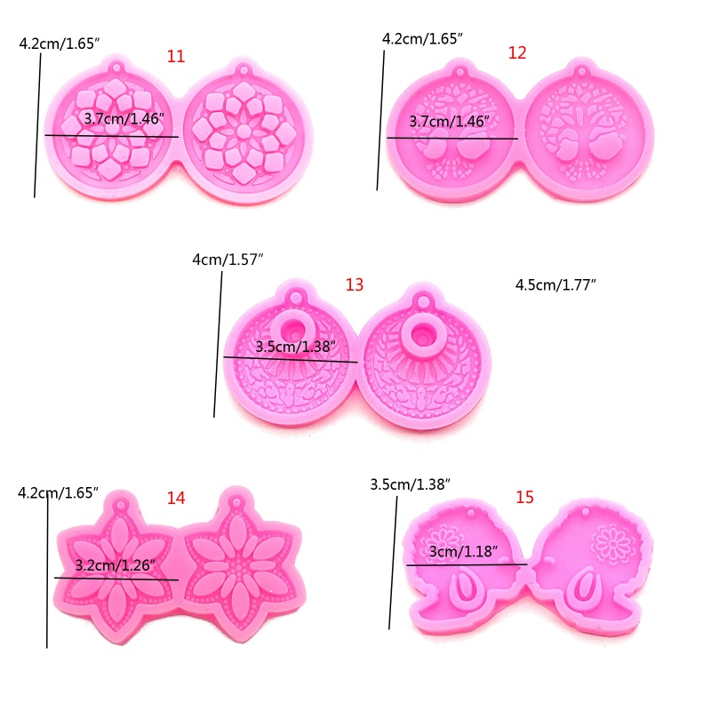 Siy Cetakan Resin DIY Untuk Membuat Perhiasan / Gantungan Kunci / Anting Wanita