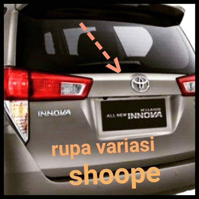 lis list kaca pintu bagasi belakang trundlite inova innova reborn ribon 2016 sampai 2025 tempel chrome 2017 2018 2019 2020 2021 2022 2023 2024 tipe E G Q V diesel venturer
