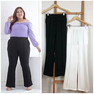 SUPER JUMBO CELANA CUTBRAY PANT VIONA ROSALINA BASIC SCUBA PREMIUM M-XXL