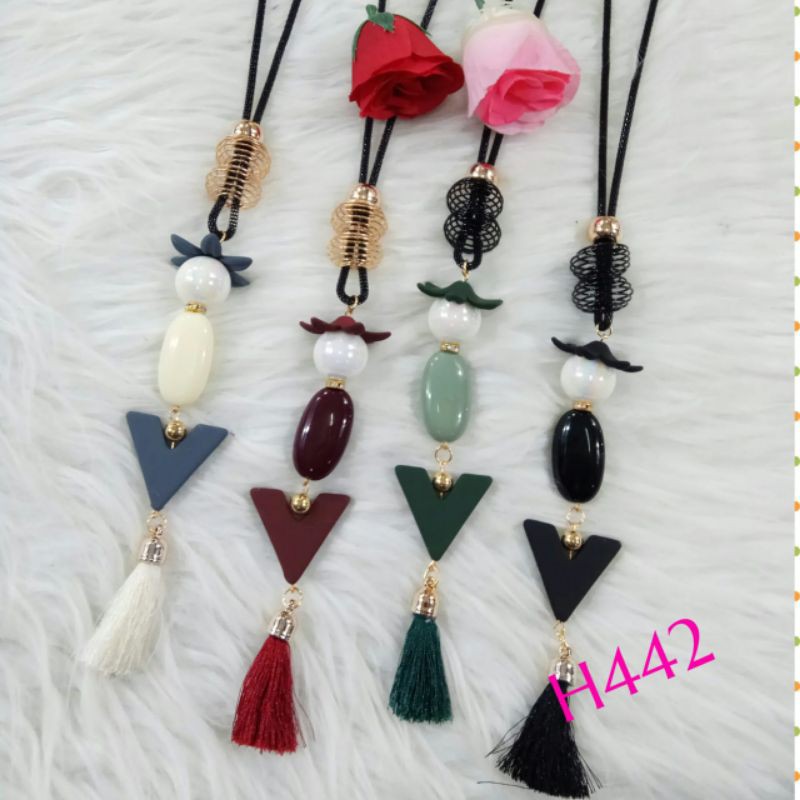 Kalung Panjang Baju Muslim Etnik Mutiara, Kalung Fashion, accesories fashion random