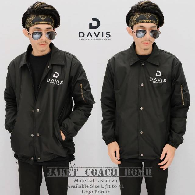 Jaket coach bomb DAVIS 2019 / jaket coach premium / coach black / coach cream / jaket premium