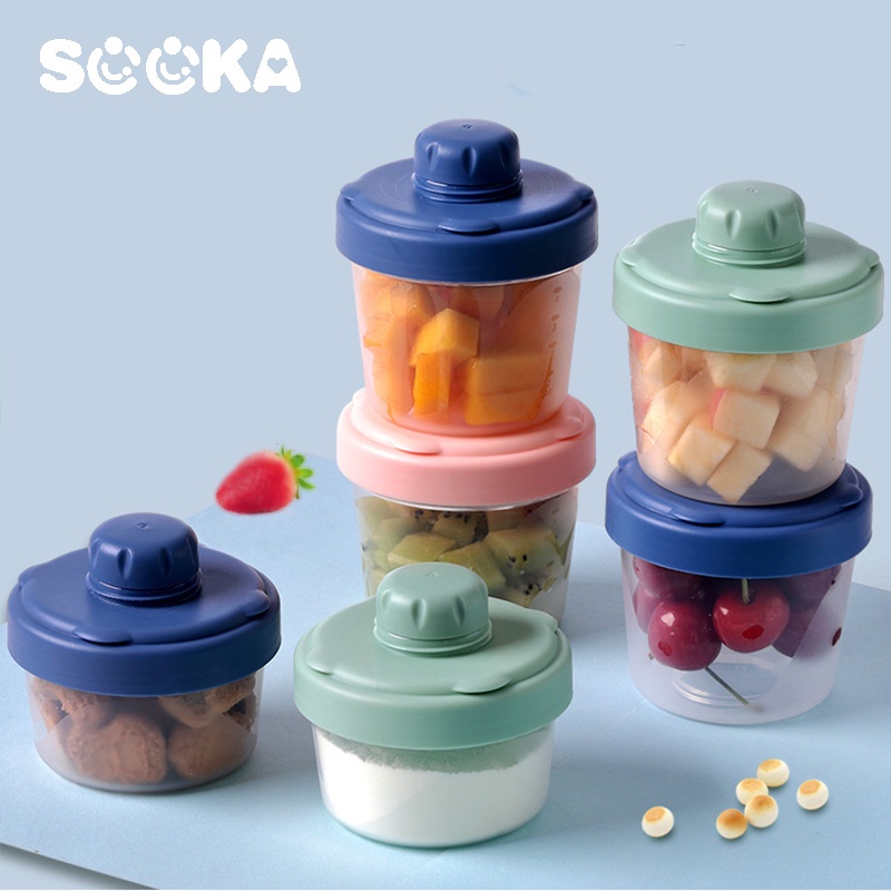 SOOKA Kotak Penyimpanan  Makanan Bertingkat - Container Susu Kotak Tempat Susu Bubuk Traveling Bayi Powder Milk Container Baby  SK-ECC1087