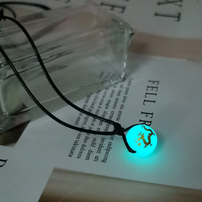 Kalung Liontin Zodiak luminous Gaya China Untuk Pria Dan Wanita